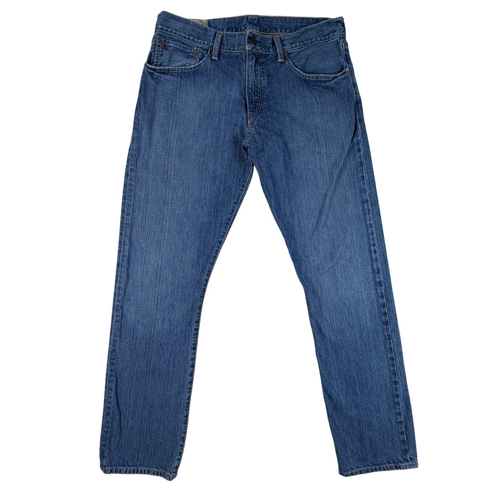 Polo Ralph Lauren Hampton Straight Jeans Mens 32x32‎ Blue Cotton Denim